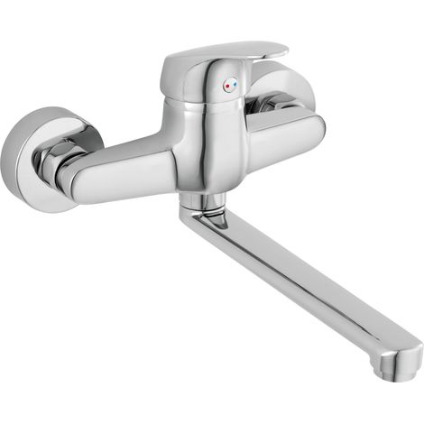 Rubinetto per lavabo a parete Ferro ONE, cromato (1/2)
