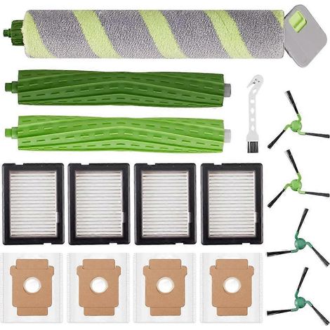 16-teiliges Zubehörset für den iRobot Roomba Max 705 Kombi-Staubsauger: Hauptbürste, Staubbeutel, Filter und Reinigungswalze. (1/5)