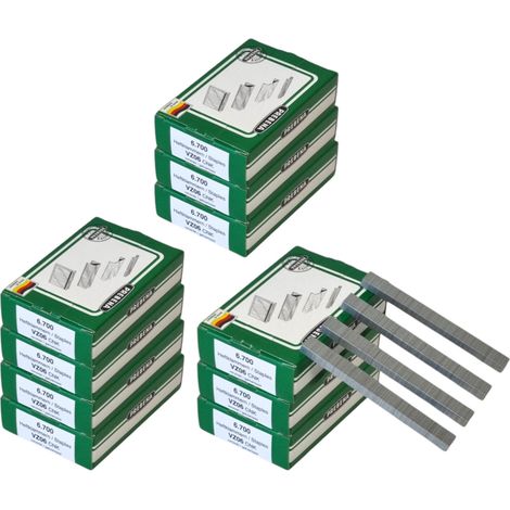 Prebena 10x VZ06CNK Heftklammer 10,5 x 6 mm Typ VZ 67000 Stück aus Stahl verzinkt
