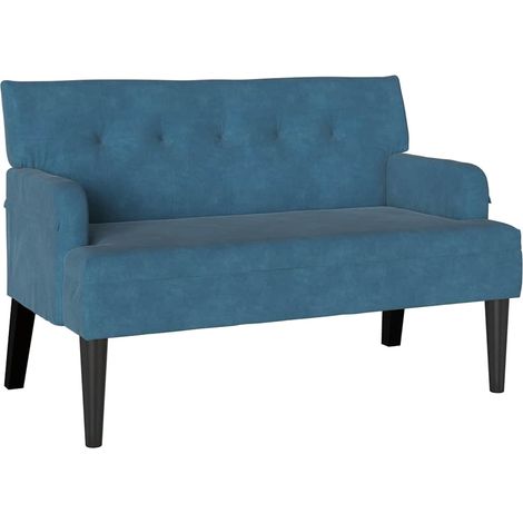 Chesterfield Bench Blue 112 x 65.5 x 75 cm Velvet vidaXL
