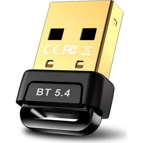 Adaptateur USB Bluetooth 5.4 pour Windows 11/10/8.1/7, mini dongle Bluetooth, Plug & Play, prend en charge 7 appareils, faible consommation d'énergie, pour PC, ordinateur portable, casque, souris (1/5)