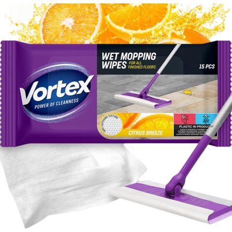 Salviette umidificate Vortex per mocio Citrus Breeze, confezione da 15 pezzi (1/3)