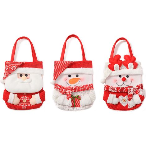 Set mit 3 Bonbontüten mit Henkeln, hübsche Stofftüten für Kindergeburtstage. (1/5)