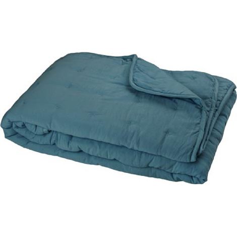 Couvre-Lit en microfibre matelassée Bleu 240x220 cm