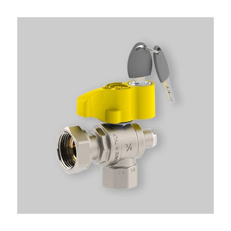 Valvola A Sfera Gas Squadra Post Contatore F-F Con Dado Girevole Fiv 1"X1"1/4 (1/3)