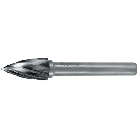 Frässtift SPG Ø 12mm Kopflänge 25mm Schaft-Ø 6mm Hartmetall Verzahnung Alu RUKO (1/5)