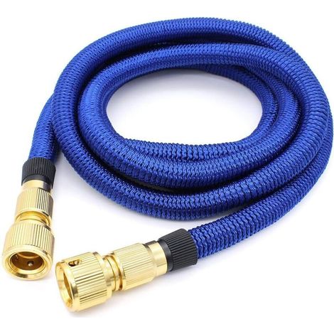 Tuyau d'arrosage, Extensible à Jardin Tuyau d'eau Tuyau Rétractable Flexible avec Fixations en Métal pour Irrigation/Nettoyage du Jardin/Voiture de Lavage (2.5m)