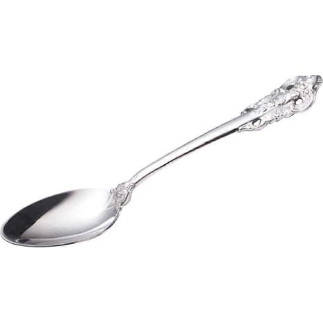 1 cuillère à thé argentée en acier inoxydable, style classique occidental, pour la maison, le restaurant ou l'hôtel. (1/3)