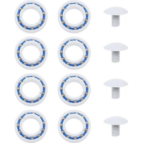 Set di 12 accessori per robot pulitore per piscine: cuscinetti a sfera in plastica C60, bulloni per ruote in plastica C55, compatibili con i robot per piscine Polaris 180 e 280. (1/5)