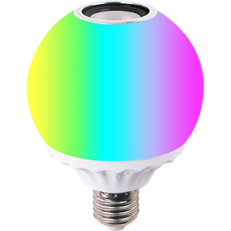 Ampoule LED Musique Bluetooth E27 - Haut-Parleur Intégré - Synchronisation Lumière/Musique - Réglage Couleur et Intensité - Télécommande Incluse - 1 Pièce (1/5)
