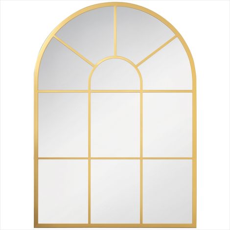 Décoration murale Miroir mural en métal doré forme voûtée 70 x (1/5)