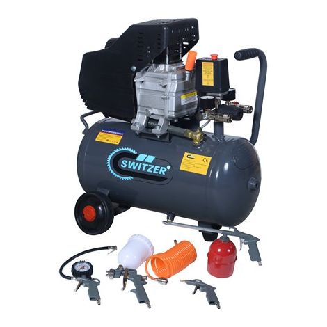 SwitZer 2HP Air Compressor 24L AC009 Grey (1/5)
