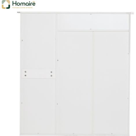 Colonnes de rangement blanc en tissu 95 x 24 x 107 cm HOMAIRE (1/5)