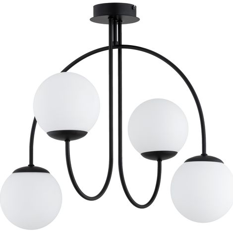 Plafonnier déco noir/blanc arcs 4xE14 10W Terso Alfa (1/2)
