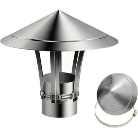 Chapeau de Cheminée Inox 201 Chapeau de Pluie de Toit Réglable 6 11 15 cm Couvercle de Trou de Cheminée Chapeau Conduit (1/5)