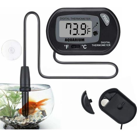 Thermomètre Numérique d'Aquarium Haute Précision avec Écran LCD et Ventouse pour Eau Douce et Eau de Mer