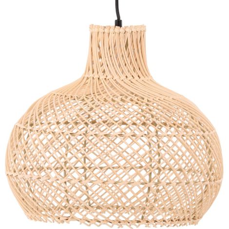 Lampe Suspension Déco en Rotin "Varekil" 35cm Naturel (1/5)