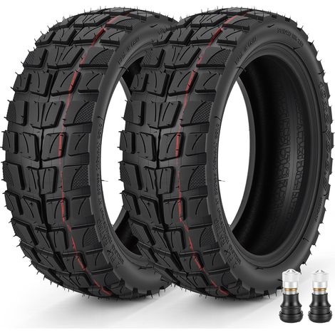 Pneumatique à vide de scooter de 2 pièces 10x2.75-6.5 Pneumatique de scooter électrique à preuve de perforation antidérapante avec vanne pour routes de gravier de sable de neige (1/5)
