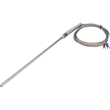 Thermoelement Typ K mit M8-Gewinde, 200 mm Sonde, Temperaturfühlerdraht 0–400 °C (3 m) (1/5)