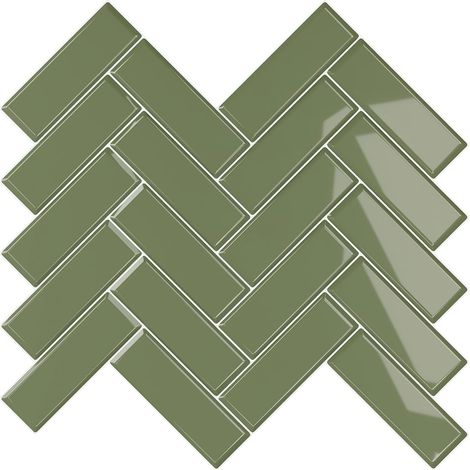 Carrelage Adhesif Mural Chevrons Vert Sauge 3D Crédence Adhésive Cuisine Carreaux Adhesif Salle de Bain Stickers Carrelage Cuisine Stickers Murale Adhesif Amovible 30.5cm×30.5cm 12 Pièces (1/5)