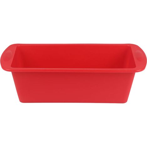 Moule À Cake Long - Silicone Alimentaire Non Adhérent - Résistant À La Chaleur - Avec Poignées - Pour Four - 19.5 x 9.5 x 5.5 cm - 1 Pièce (1/5)