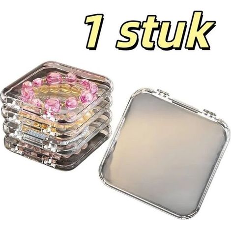 HOXILEELEOBoîte di Archiviazione Piazza Trasparente, 8,5x8,5 Cm, Per i Bracciali, Gioielli di Piccole dimensioni E Forniture unghie, risparmio di Spazio (1/5)