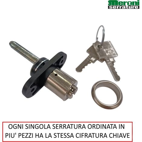 SERRATURA MERONI ART. 2133KA FISSAGGIO ORIZZONTALE PER CHIUSURE MULTIPLE CON STESSA CIFRATURA CHIAVE (1/3)