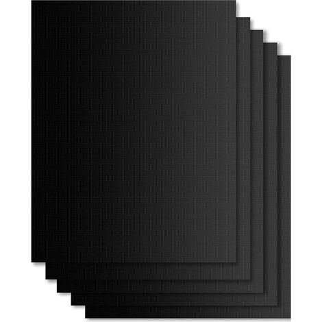Set de 5 Tapis de Cuisson Tapis BBQ Barbecue Plaque Feuille de Cuisson Four 40 33cm pour Barbecue gaz Charbon électrique Anti-adhérent (1/5)