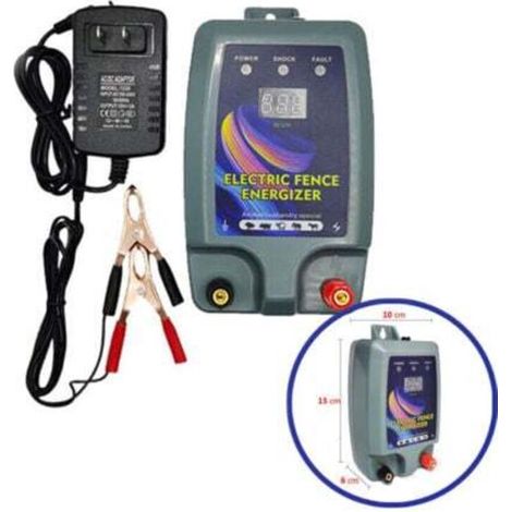 Kit de clôture électrique, Clôture électrique pour bétail, 3 modes d'alimentation pour élevage de volailles, électrificateur de clôture, haute puissance --- (1/4)