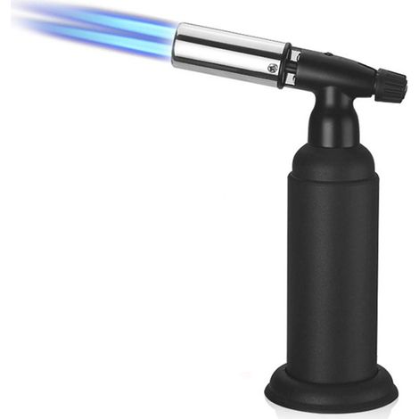 Chalumeau de cuisine à double flamme réglable et rechargeable, chalumeau industriel avec verrouillage de sécurité pour soudure, pâtisserie, soudage et bricolage. Gaz non inclus. (1/5)