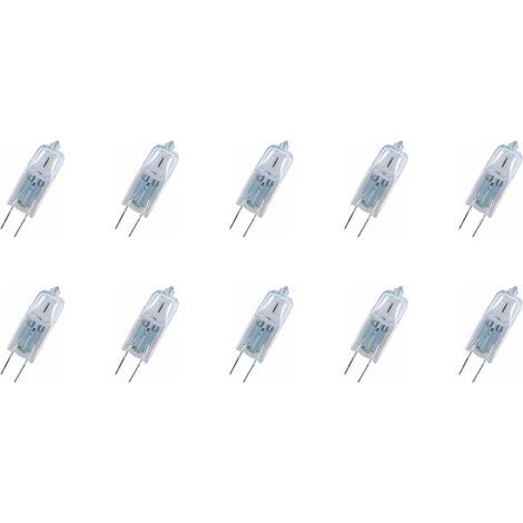 Lot de 10 Ampoule G4 Halogène 10W 12V Blanc Chaud 2800K Pour Maison Bureau Restaurant (1/3)