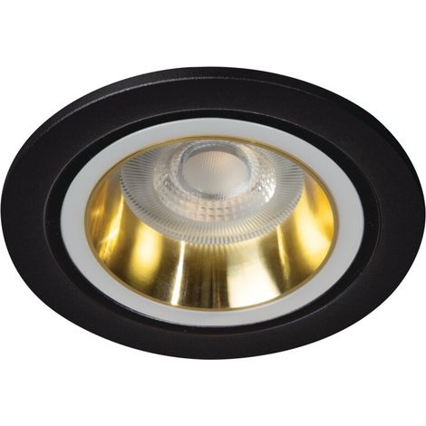 Spot encastré plafond noir/or GU10 Kanlux Feline 37251 (1/4)
