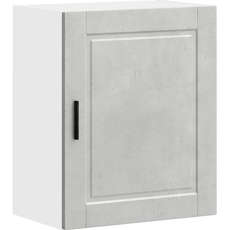 Pensile da cucina dal design moderno con anta 50 x 31 x 60 cm in legno composito grigio cemento 020050350