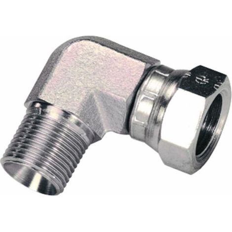 Adaptateur 90° Mâle/Femelle tournant 3/8' – Raccord pour compresseur – Filetage plomberie – Flexibilité d'utilisation en espaces restreints (1/3)
