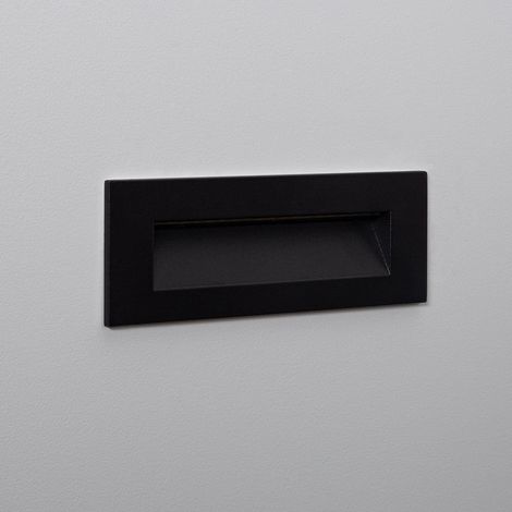 Segnapasso da Esterni LED 7W da Incasso Parete Rettangolare Nero Groult 2700K Bianco Caldo