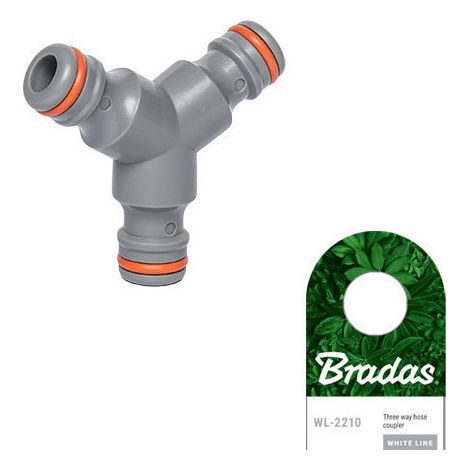 Raccord coupleur rapide 3 tuyaux d'arrosage WHITE LINE (Lot de 2)