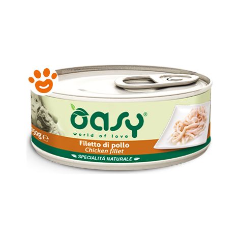 Oasy Dog Natury Soft Jelly Pollo - Lattina 150 Gr - Cibo Umido Cani