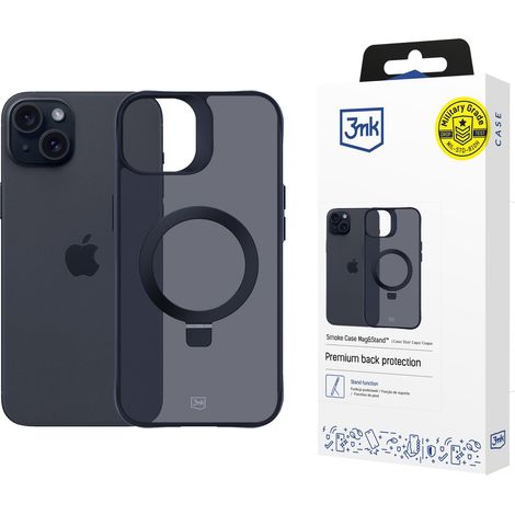Custodia per iPhone 15 Plus 3mk Smoke con supporto e caricatore (1/5)