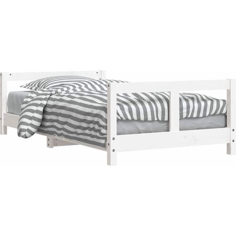 Kids Bed Frame White 80x160 cm Solid Wood Pine vidaXL