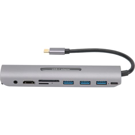 Hub 9 En 1 - Type-C Vers HDMI VGA USB 3.0 Lecteur Carte SD Micro SD - Station D Accueil 4K Pour Ordinateur Portable - 1 Pièce