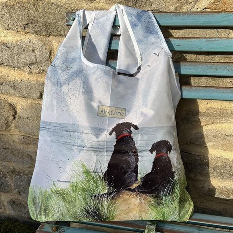 RE19 Perros en la bolsa de compras de las dunas