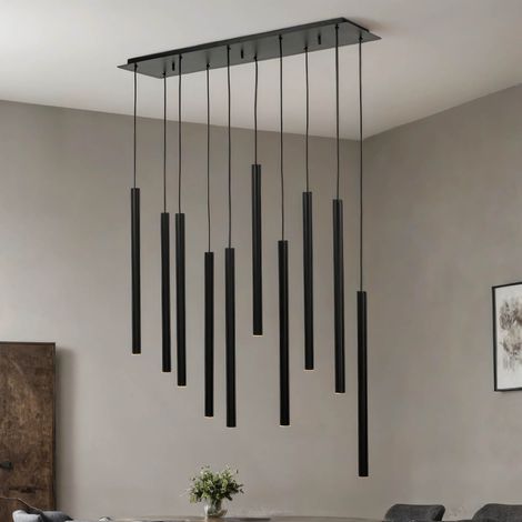 Lampe suspendue noire 10-flmg Salon Lampe CULT (1/5)