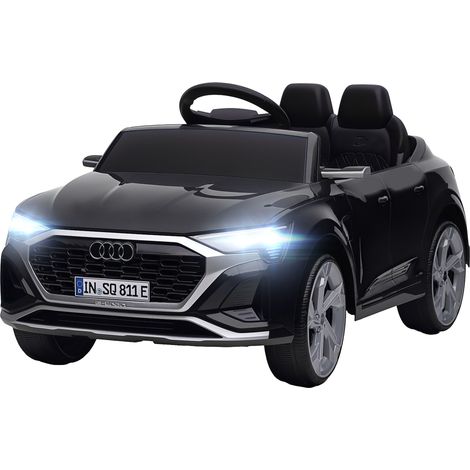 Audi Q8 e-tron Sportback Voiture électrique pour enfants avec batterie 12V, télécommande, phares, klaxon et musique - Noir (1/5)