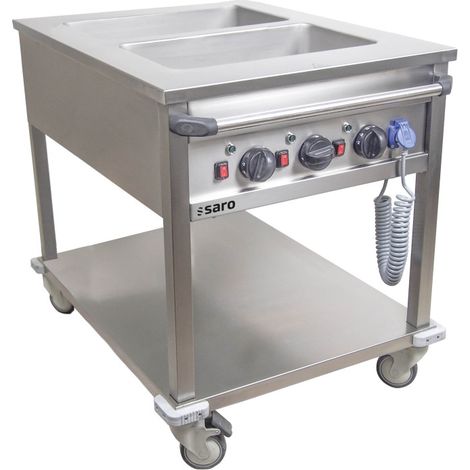 Chariot bain-marie - 2xGN 1/1 - 2kW - 904x704x850mm - BT-2 - Saro
