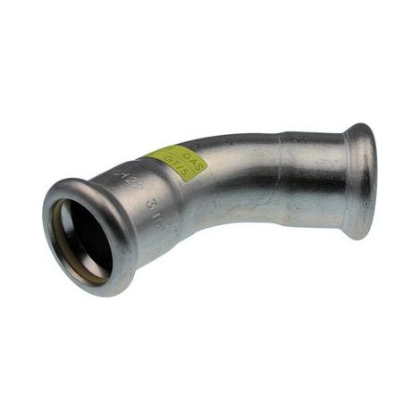 Logafix Edelstahl Gas Bogen 45 i/i 15 f. M-Presskontur - 7738327633 von Buderus