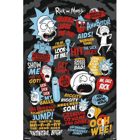 Poster rick and morty citazioni