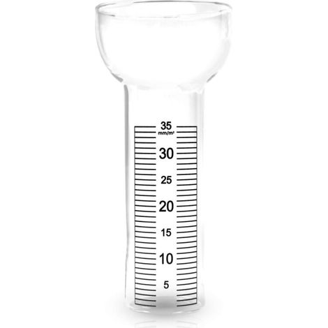 Verre De Remplacement pour Pluviomètre Motif Grenouille, Souris, Corbeau, etc. avec Échelle jusqu\'à 35mm/m² (1/4)
