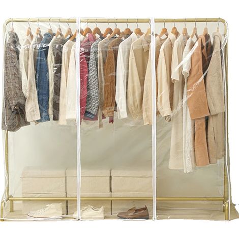 Housse de cintre, design translucide, matériau durable, 150x150x50cm, Voir ci-dessous pour les descriptions de taille-c (1/2)