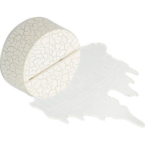 Veilleuse 3D créative en acrylique, lampe en forme de château avec télécommande et au toucher exquis, idéale comme cadeau. (1/5)