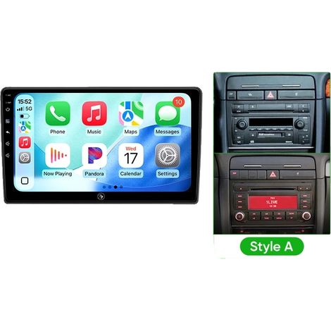 Auto Multimedia Player, nahtlose Verbindung, benutzerfreundliche Oberfläche, kompatibel mit Audi A4 B6 (2000-2009) kabellos, A4 2G 64G Stil A (1/2)